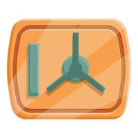 Orange money box icon cartoon vector. Safe bank vector