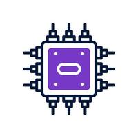 icono de cpu para su sitio web, móvil, presentación y diseño de logotipo. vector