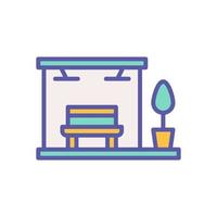 icono de parada de autobús para el diseño de su sitio web, logotipo, aplicación, ui. vector