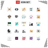 Set of 25 Modern UI Icons Symbols Signs for scale pen bread holder medical Editable Vector Design Elements