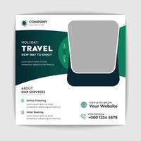 Travel social media banner vector