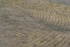 The bricks are neatly arranged. walkway photo
