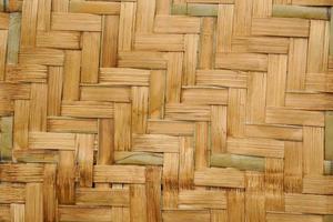 detail handicraft bamboo weaving background. Rattan texture. photo