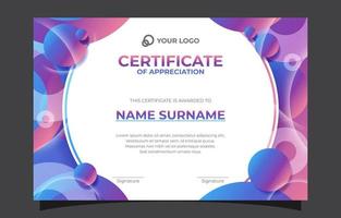 Colorful Creative Certificate of Appreciation Template vector