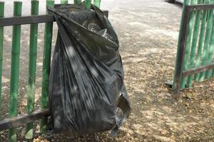 large black bags for garbage photo