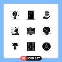 9 Creative Icons Modern Signs and Symbols of coding transmitter round telecommunication hand Editable Vector Design Elements