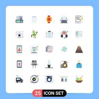 25 Creative Icons Modern Signs and Symbols of mobile machine institute print printer Editable Vector Design Elements