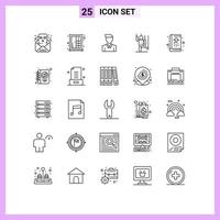 25 Creative Icons Modern Signs and Symbols of manipulation human account control profile Editable Vector Design Elements