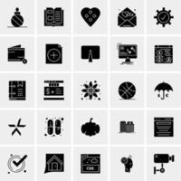 25 iconos de negocios universales vector ilustración de icono creativo para usar en proyectos relacionados con la web y dispositivos móviles