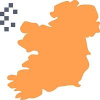 World Map Ireland  Flat Color Icon Vector icon banner Template