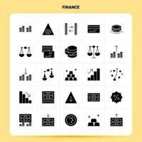 Solid 25 Finance Icon set Vector Glyph Style Design Black Icons Set Web and Mobile Business ideas design Vector Illustration