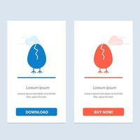 Chicken Easter Baby Happy  Blue and Red Download and Buy Now web Widget Card Template vector