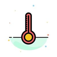 Temperature Thermometer Weather Abstract Flat Color Icon Template vector