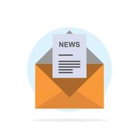 News Email Business Corresponding Letter Abstract Circle Background Flat color Icon vector