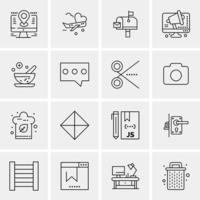 16 Business Universal Icons Vector Creative Icon Illustration to use in web and Mobile Related project