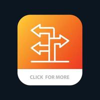 Arrow Direction Navigation Mobile App Button Android and IOS Line Version vector