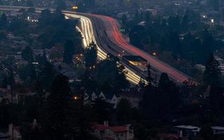 Light trails Oakland California Freeway Long Exposure photo