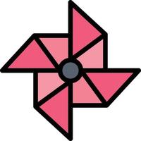Spring Wind Windmill  Flat Color Icon Vector icon banner Template