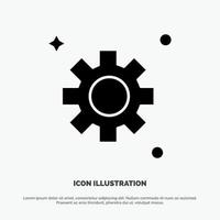 Gear Setting Cogs solid Glyph Icon vector