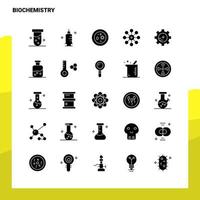 25 Biochemistry Icon set Solid Glyph Icon Vector Illustration Template For Web and Mobile Ideas for business company