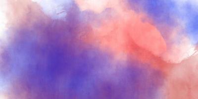 Watercolor purple red blue white background. Abstract colors photo