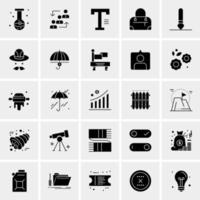 25 iconos de negocios universales vector ilustración de icono creativo para usar en proyectos relacionados con la web y dispositivos móviles