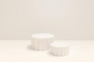 3D rendering scene with podium and abstract background. podium for cosmetic product presentation. photo