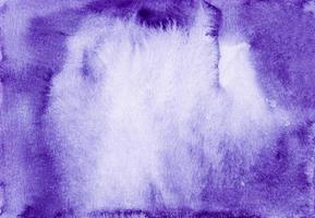 Watercolor old purple and white background with space for text. Stains on paper photo