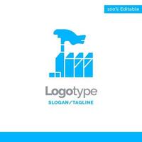 Autocracy Despotism Domination Interest Lobbying Blue Solid Logo Template Place for Tagline vector