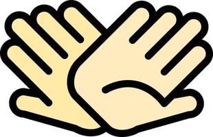 Charity Hands Help Helping Relations  Flat Color Icon Vector icon banner Template