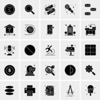 25 iconos de negocios universales vector ilustración de icono creativo para usar en proyectos relacionados con la web y dispositivos móviles