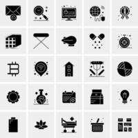 25 iconos de negocios universales vector ilustración de icono creativo para usar en proyectos relacionados con la web y dispositivos móviles