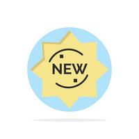 New Product Sticker Badge Abstract Circle Background Flat color Icon vector