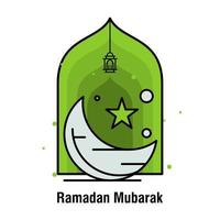 ilustración de vector de banner de concepto de ramadán kareem