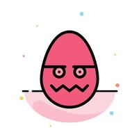 Celebration Decoration Easter Egg Abstract Flat Color Icon Template vector