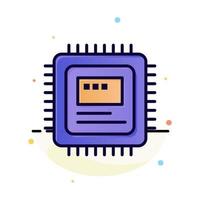 Cpu Storage Computer Hardware Abstract Flat Color Icon Template vector