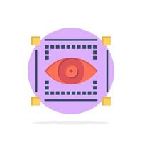 Visual View Sketching Eye Abstract Circle Background Flat color Icon vector
