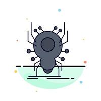 Bug insect spider virus App Flat Color Icon Vector