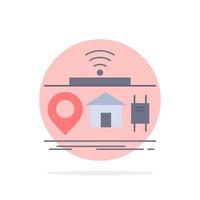 IOT gadgets internet of things Flat Color Icon Vector