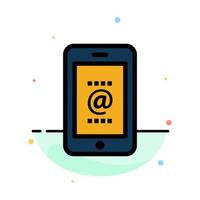 Mobile Mail Id Phone  Abstract Flat Color Icon Template vector