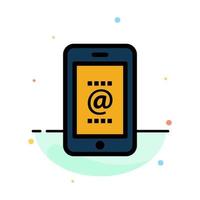 Mobile Mail Id Phone  Abstract Flat Color Icon Template vector