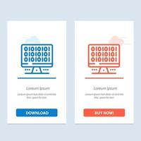 Web Computer Computing Server  Blue and Red Download and Buy Now web Widget Card Template vector