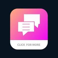 Bubbles Chat Customer Discuss Group Mobile App Button Android and IOS Glyph Version vector
