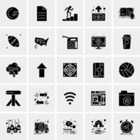 25 iconos de negocios universales vector ilustración de icono creativo para usar en proyectos relacionados con la web y dispositivos móviles