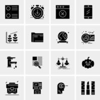 16 Universal Business Icons Vector Creative Icon Illustration to use in web and Mobile Related project