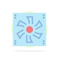 Cooler Fan Computer Cooler Device Fan Abstract Circle Background Flat color Icon vector