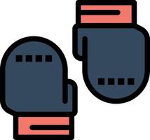 Boxing Glove Gloves Protective  Flat Color Icon Vector icon banner Template