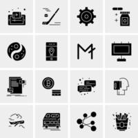 16 Universal Business Icons Vector Creative Icon Illustration to use in web and Mobile Related project