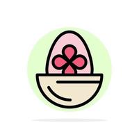 Boiled Boiled Egg Easter Egg Food Abstract Circle Background Flat color Icon vector