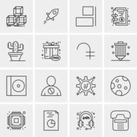 16 Universal Business Icons Vector Creative Icon Illustration to use in web and Mobile Related project